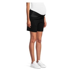 Maternity Jean Shorts Black Bemuda Brand New Time and Tru
